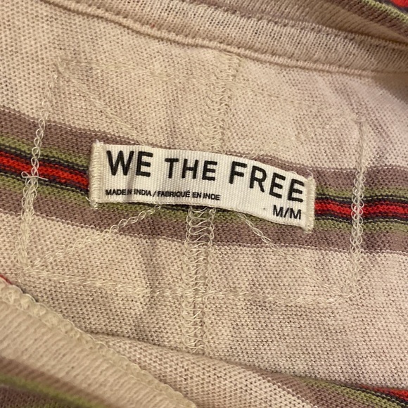 Free People Nina Stripe Long Sleeve Oversized Tee. Size M - Picture 6 of 9